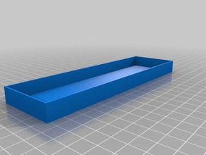 einfache rechteckige Tablett Container kundengebundene 3d print model - Mito3D