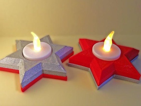 e-tealight yıldız dekor Noel tatil tealight tutucu Batı x-mas xmas 3d print model - Mito3D