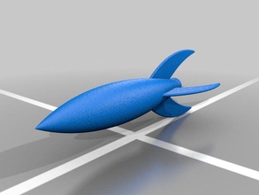 einfache Raum-Schiff Fahrzeuge 3d Modell ornament pla Rakete Spielzeug 3d print model - Mito3D