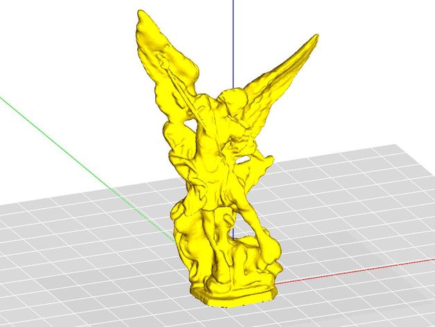 archangel michael - bust statue sculptures miguel 3D print model - Mito3D