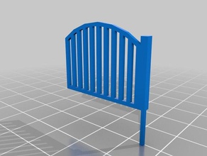 fence h0 scale buildings & structures 3d print model - Mito3D
