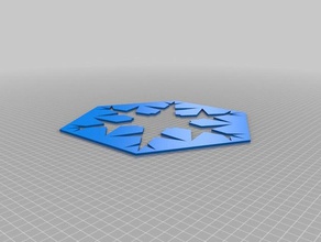 snowflake stencil 2d art customizer 3d print model - Mito3D
