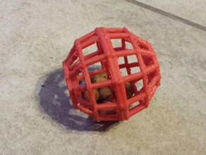 cage de traiter boule chats les animaux compagnie la balle cat chaton jouer jouet 3d print model - Mito3D