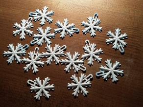 flake 3 decor christmas ornament snowflake winter 3d print model - Mito3D
