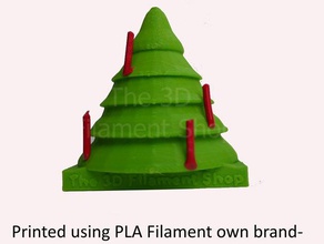 die Hälfte Weihnachtsbaum Kerzen Weihnachten Bäume xmas tree ornaments 3d print model - Mito3D