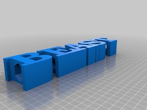 my customized text pencil holder signs & logos 3d print model - Mito3D