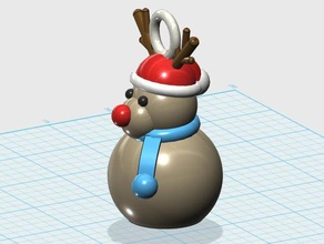 rudolph christmas decoration decor ornament tree 3d print model - Mito3D