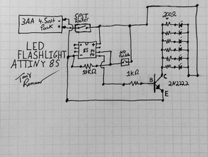 torcia elettrica l'elettronica 123d aa arduino attiny attiny85 autocad autodesk inventor luminose personalizzato il fai da te fatto in casa inventore ipt led stl transistor 3d print model - Mito3D