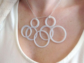 playful rings necklace jewelry customizer challenge openscad wearable 3d print model - Mito3D