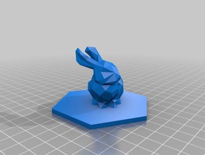 baixa poli coelho peça do jogo brinquedo & acessórios para jogos 3d print model - Mito3D