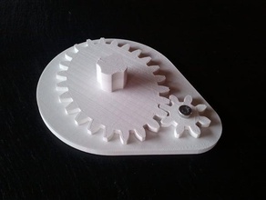 elliptic gear mechanical toys sketchup 3d print model - Mito3D