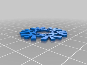 arden's snowflake thingy customized 3d print model - Mito3D