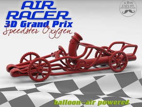 v3 hava racer-speedster oksijen mekanik oyuncaklar 3d balon araba formula 1 eğlenceli oyna yarış hız oyuncak 3d print model - Mito3D