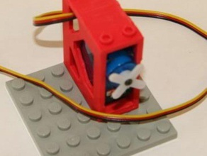 hitec hs-55 micro servo brick side mount andere Ziegel montieren motor nützlich 3d print model - Mito3D