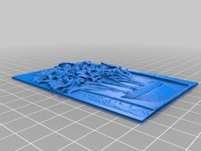 flower plaque scans replicas art 3d print model - Mito3D