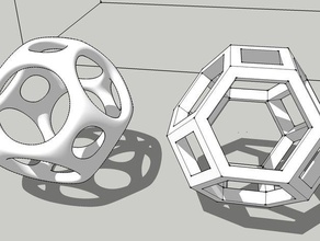 truncated octahedron sculptures polyhedra sculpture 3d print model - Mito3D