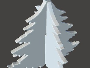 christmas tree ornament - 25d 2d art 3d print model - Mito3D