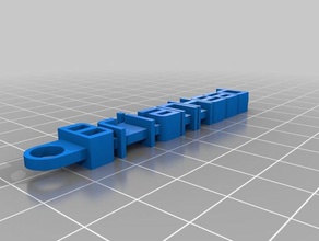 my customized message keychain bh organization 3d print model - Mito3D