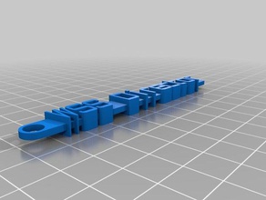 my customized message keychain wss director organization 3d print model - Mito3D