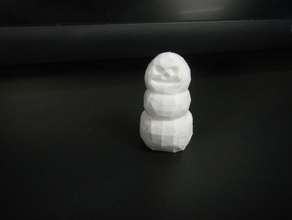baja poli orgánica del muñeco de nieve las esculturas navidad la hombre invierno su mundo salvaje 3d print model - Mito3D