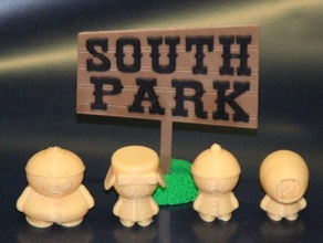 south park signe bâtiments et structures 3d print model - Mito3D