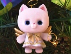 angel kitty-Verzierung Dekor Weihnachten ornament Weihnachtsbaum Kätzchen kitty toystory 3d print model - Mito3D