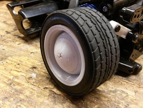tamiya beetle smoothie front rim hubcaps r c vehicles wheels 3d print model - Mito3D