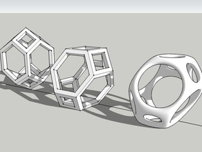 länglich-Dodekaeder Skulpturen geometrie math Polyeder 3d print model - Mito3D