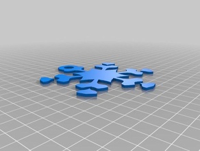 ella's snowflake customized 3d print model - Mito3D