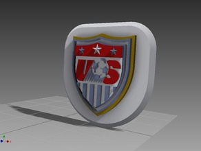 us men's national team soccer badge coins & badges football usmnt world cup 3d print model - Mito3D