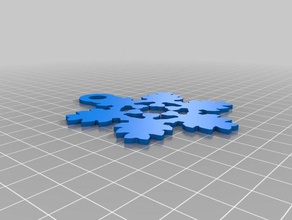 alex's snowflake customized 3d print model - Mito3D