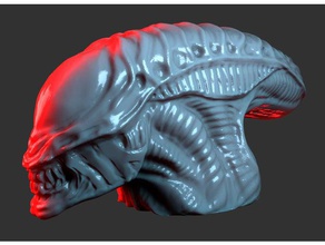 cabeça de alien criaturas alienígenas predador vfxbase 3d print model - Mito3D