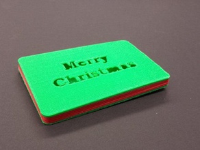 titolare della carta regalo strumenti chitstmas di natale cartolina 3d print model - Mito3D