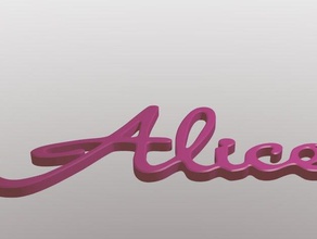 alice signs & logos text 3d print model - Mito3D