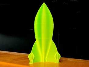 rocket verns style models retro spiral vase printing 3d print model - Mito3D