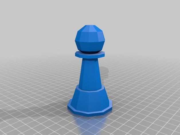 crystal pawn chess customized 3D print model - Mito3D