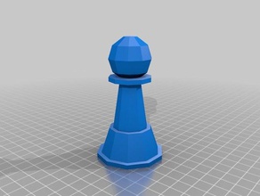 crystal pawn chess customized 3d print model - Mito3D