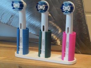 personalizable colores titular de cepillo dientes cuarto baño oral-b oral b 3d print model - Mito3D