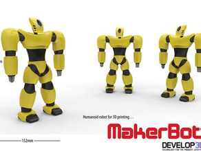 robot robotics 3d abs competition concept design desk develop futuristic humanoid make bot model pla product sci-fi solidedge toy ultimaker 3d print model - Mito3D