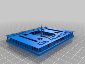 stilize sürümü Üniversitesi albany podyum binalar ve yapılar 3d print model - Mito3D