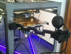 hp webcam hd-2200 mount 3d printer accessories mjpeg solidoodle ultimaker 3d print model - Mito3D