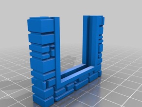 openforge - stone brick floor door opening construction toys 3d print model - Mito3D