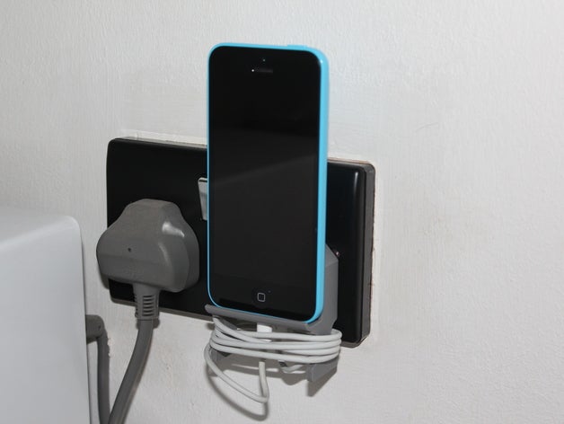 iphone wall charger uk plug mobile phone 3D print model - Mito3D