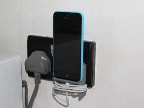 iphone carregador de parede plug reino unido telefone celular 3d print model - Mito3D