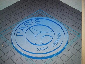psg paris saint germain-logo sport & im freien 3d-logo 3d print model - Mito3D