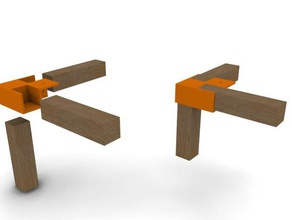 Tabelle Eckverbindung Ecke die Holzbearbeitung 3d print model - Mito3D