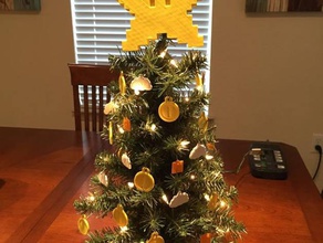 con temática de mario árbol navidad decoración cuadro en la nube moneda ornamento estrella topper 3d print model - Mito3D