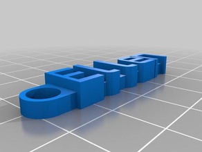 my keychain ellen organization customized 3d print model - Mito3D