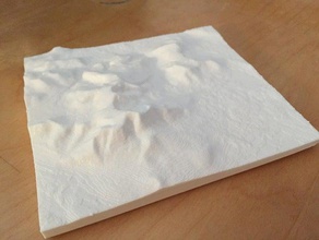 mount katahdin region - maine learning geodesy geography map raised relief topographical topography 3d print model - Mito3D
