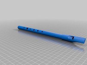 el tin whistle penny clave d la música fipple flauta 3d print model - Mito3D